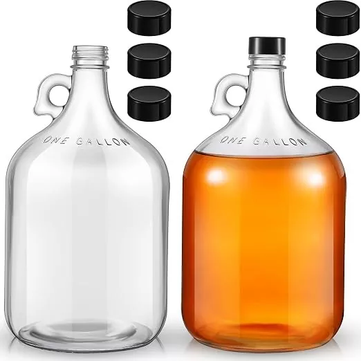 1L Glass Jug with Handle and Screw Cap